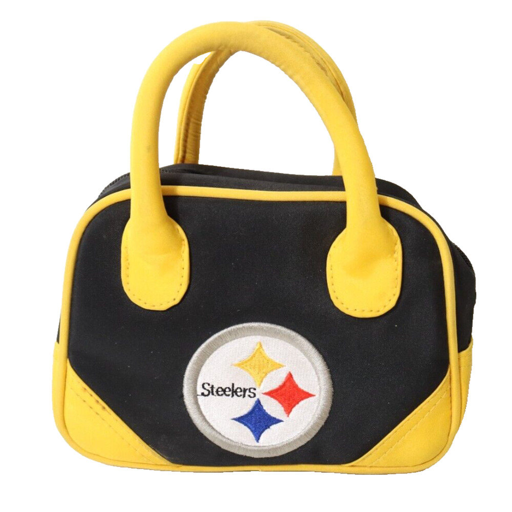 NFL Steeler Mini Handbag Black and Yellow needs cleaning (79)